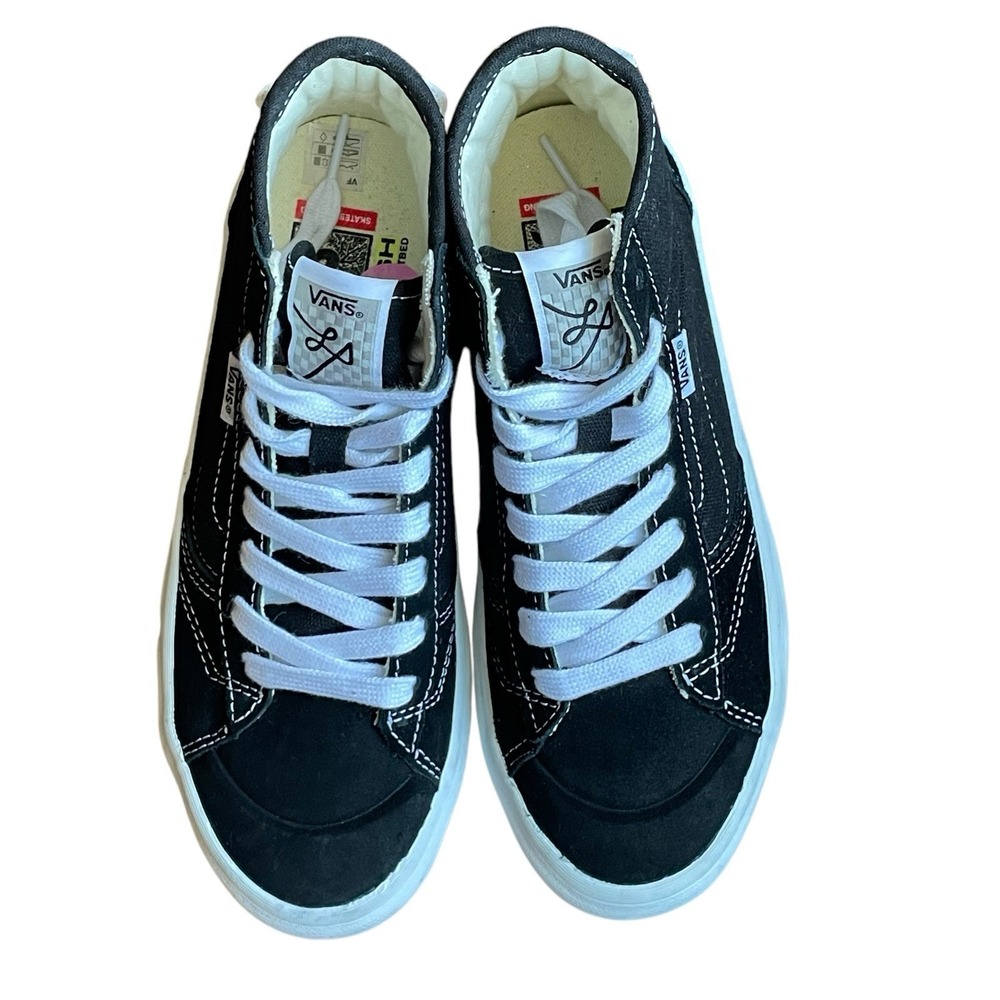VANS The Lizzie Shoe Suede Canvas Black White Sneaker Unisex Male 5.5 / Female 7 - Picture 5 of 16